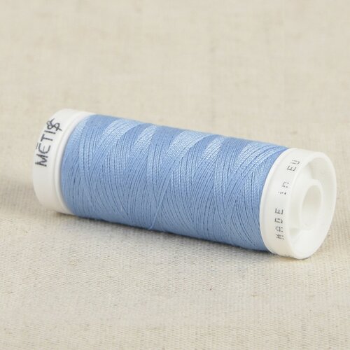 Bobine fil polyester 200m oeko tex fabriqué en europe bleu bleuet