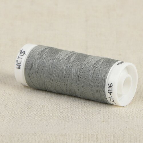 Bobine fil polyester 200m oeko tex fabriqué en europe gris