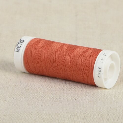 Bobine fil polyester 200m oeko tex fabriqué en europe orange rouge