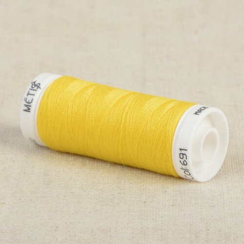 Bobine fil polyester 200m oeko tex fabriqué en europe jaune prairie