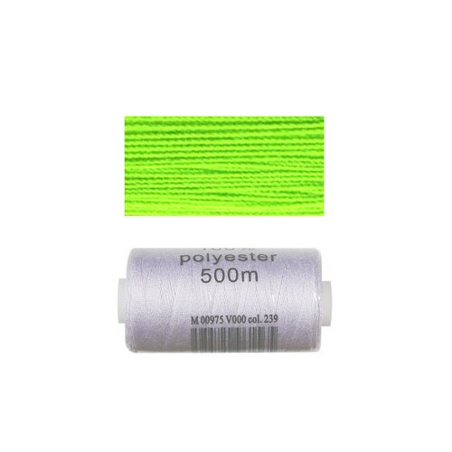 Bobine 500m fil polyester vert fluo