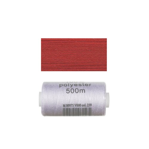 Bobine 500m fil polyester rouge