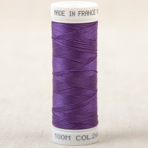 Fil à coudre polyester 100m made in france - violet 266