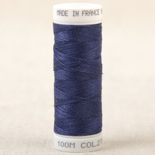 Fil à coudre polyester 100m made in france - bleu iris 270