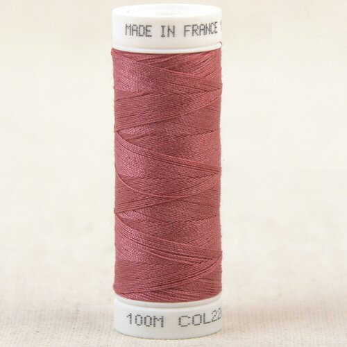 Fil à coudre polyester 100m made in france - rose bresleau 226