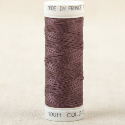 Fil à coudre polyester 100m made in france - aubergine 245