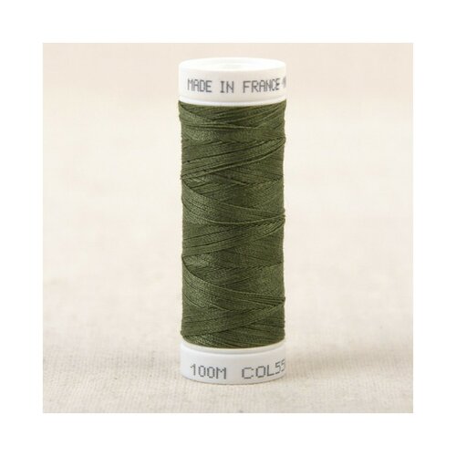 Fil à coudre polyester 100m made in france - vert mastic 550