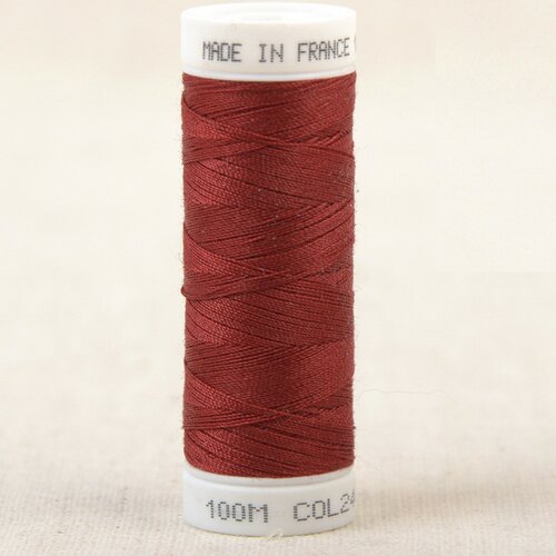 Fil à coudre polyester 100m made in france - rouge piment 246