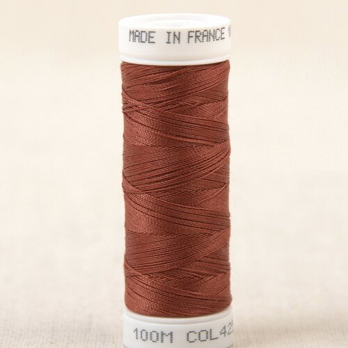 Fil à coudre polyester 100m made in france - rouge cuivre 425