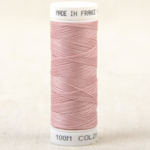 Fil à coudre polyester 100m made in france - rose minois 204