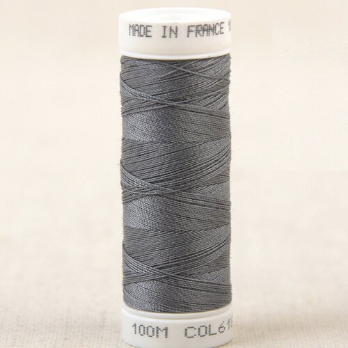 Fil à coudre polyester 100m made in france - gris amiante 618