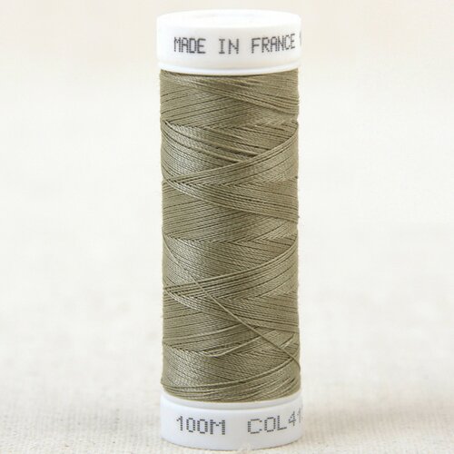 Fil à coudre polyester 100m made in france - marron gris corde 413