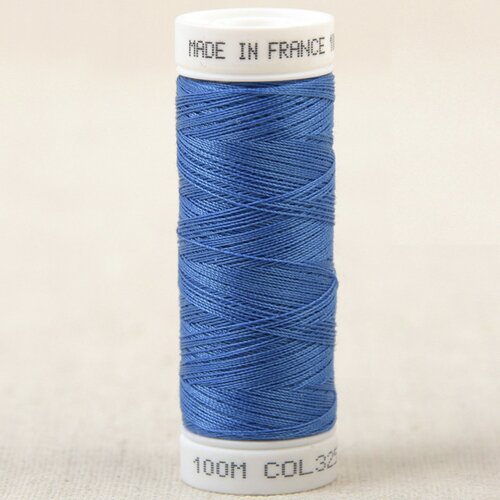 Fil à coudre polyester 100m made in france - bleu gitane 325