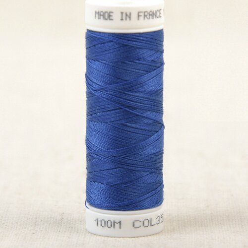 Fil à coudre polyester 100m made in france - bleu bresse 352