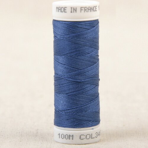 Fil à coudre polyester 100m made in france - bleu eloi 348