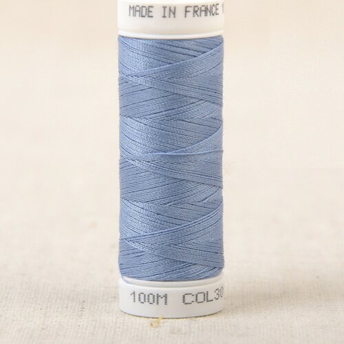 Fil à coudre polyester 100m made in france - bleu azur 301