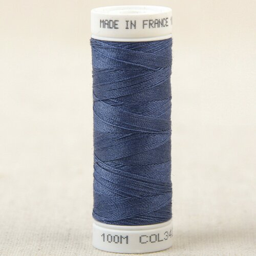 Fil à coudre polyester 100m made in france - bleu plumier 342