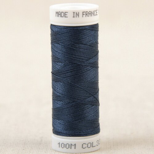 Fil à coudre polyester 100m made in france - bleu elysee 337