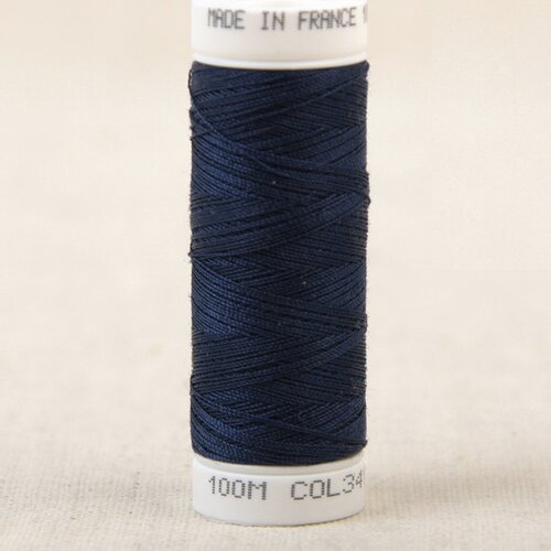 Fil à coudre polyester 100m made in france - bleu amiral 341