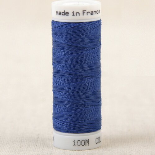 Fil à coudre polyester 100m made in france - bleu palma 324