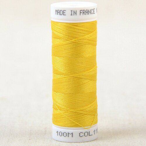 Fil à coudre polyester 100m made in france - jaune pourpier 118