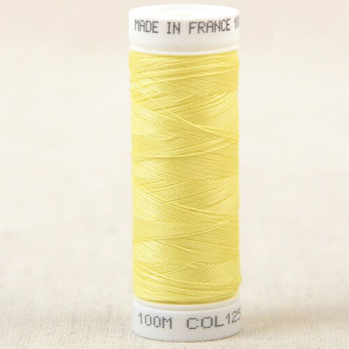 Fil à coudre polyester 100m made in france - jaune 125