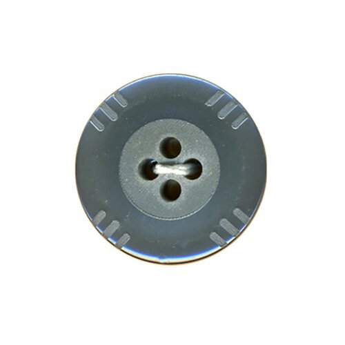 Lot de 6 boutons petits traits 21mm - gris - 21mm