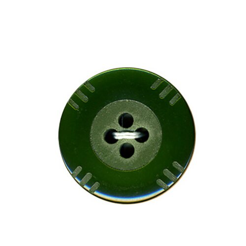Lot de 6 boutons petits traits 21mm - vert - 21mm