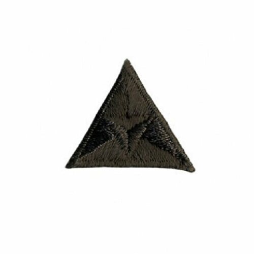 Lot de 3 écussons thermocollants mouche triangle brodé gris foncé 2x2cm