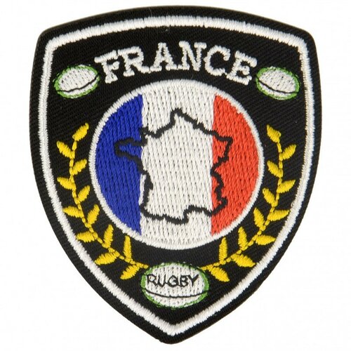 Lot de 3 écussons thermocollants blason france rugby 4 cm x 5 cm
