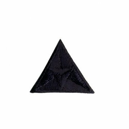 Lot de 3 écussons thermocollants mouche triangle brodé marine 2x2cm