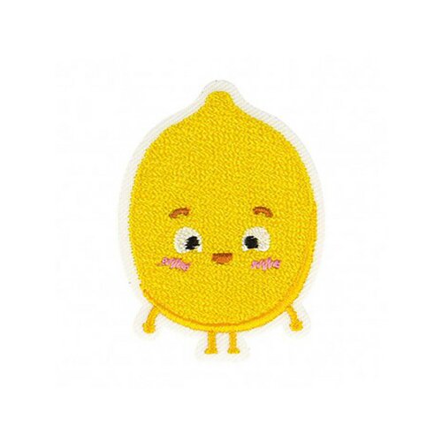 Lot de 3 écussons thermocollants citron 4x5cm