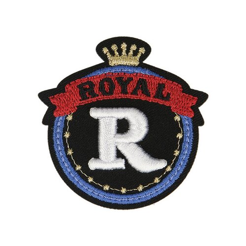 Lot de 3 écussons thermocollants badge royal r royal 5cm
