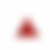 Lot de 3 écussons thermocollants mouche triangle brodé rouge 2x2cm
