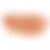 Lot de 3 écussons thermocollants plume en dentelle orange 5,5 cm x 2 cm
