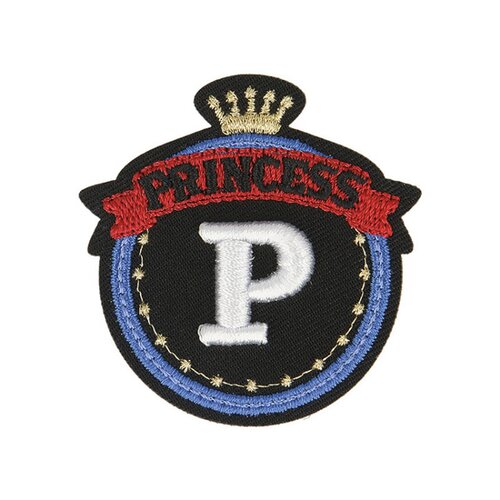 Lot de 3 écussons thermocollants badge royal p princess 5cm