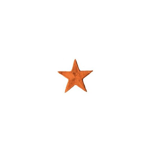 Lot de 3 écussons thermocollants étoile orange 3cm