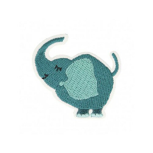 Lot de 3 écussons thermocollants éléphant 4x4,5cm