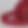 Bobine 20m ruban tiret bicolore 25 mm rouge hermes