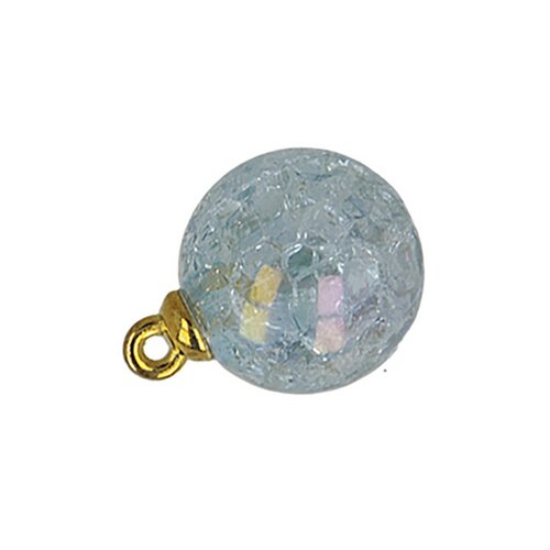 Bouton pierre de lune 15mm - bleu layette