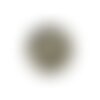 Bouton étoile gravee 10mm - argent