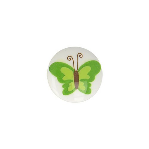 Bouton culot papillon 15mm - vert