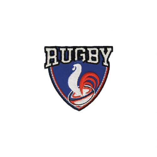 Ecusson thermocollant rugby coq 5x5cm