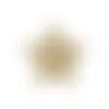Ecusson thermocollant étoile brodée beige/gris 4x4cm