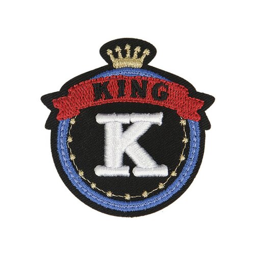 Ecusson thermocollant badge royal k king 5cm