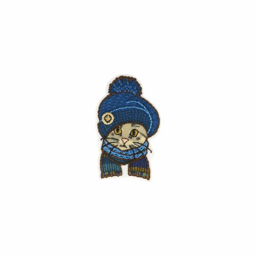 Ecusson thermocollant chat 3x4cm