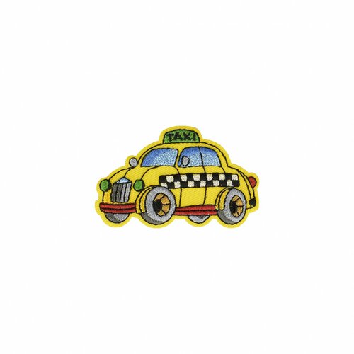 Ecusson thermocollant véhicule taxi 3x5cm