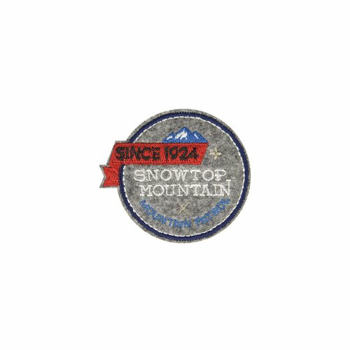 Ecusson thermocollant since 1924 snowtop mounta 4x4cm