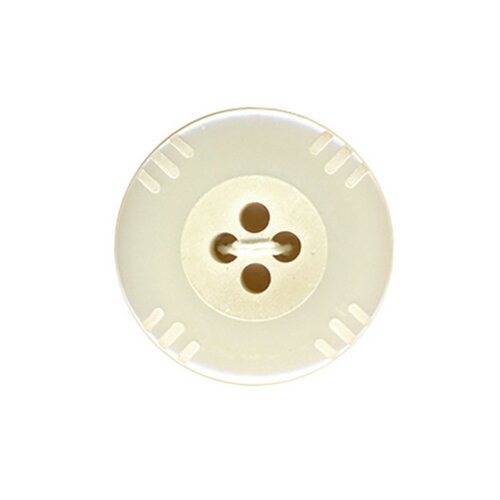 Bouton petits traits 21mm - blanc - 21mm
