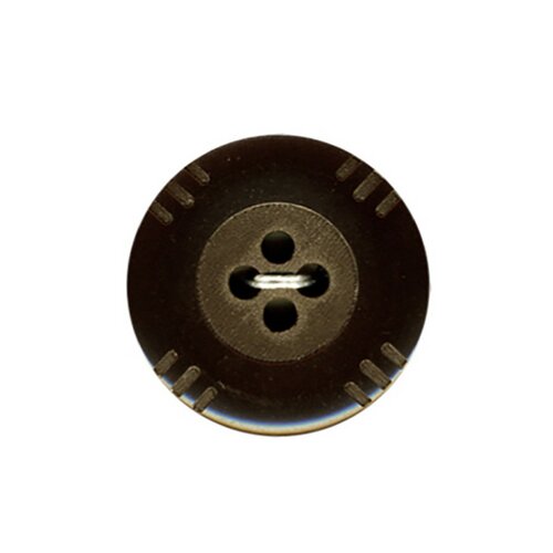 Bouton petits traits 21mm - marron - 21mm